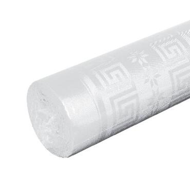 NAPPE ROULEAU PAPIER DAMASSE BLANC 1.20X10M X1