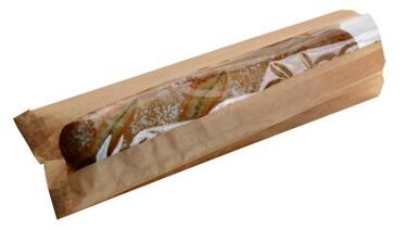 SAC SANDWICH PAPIER AVEC FENETRE 110X310MM MARRON X1000