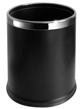CORBEILLE DOUBLE PAROI 10L NOIR