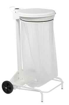 SUPPORT SAC COLLECROULE 110L 2 ROUES A PEDALE BLANC