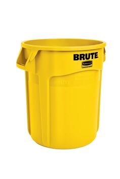 POUBELLE BRUTE ROND 75L JAUNE