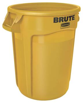 POUBELLE BRUTE ROND 121L JAUNE