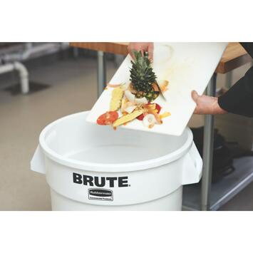 POUBELLE BRUTE ROND 121L BLANC