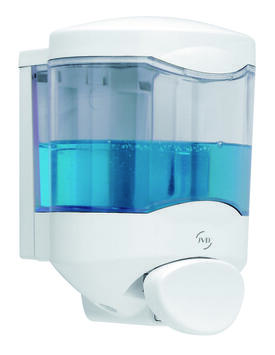 DISTRIBUTEUR MANUEL SAVON À RÉSERVOIR CRYSTAL 450ML BLANC