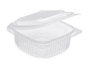 BOÎTE PP À COUVERCLE CHARNIÈRE TRANSLUCIDE 250ML X900