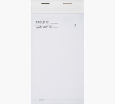 BLOC COMMANDE MAITRE D'HÔTEL 50 FEUILLETS AUTOCOPIANTS TRIPLI 7,9X15CM X50