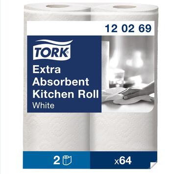 BOBINE DEVIDAGE CLASSIQUE ESSUIE-TOUT TORK PREMIUM BLANC 64 FORMATS 2 PLIS ECOLABEL X24
