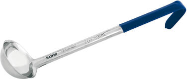 LOUCHE INOX PORTION POIGNÉE PVC 6 CL BLEU