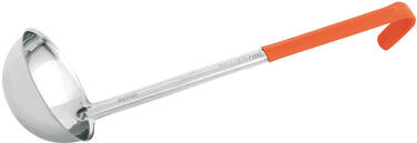 LOUCHE INOX PORTION POIGNÉE PVC 23,5 CL ORANGE