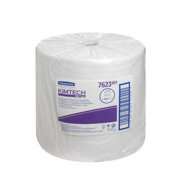 BOBINE DEVIDAGE CLASSIQUE NON TISSE KIMTECH PURE BLANC 600 FORMATS 34X38CM