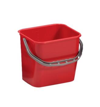 SEAU 12L RECTANGULAIRE ROUGE