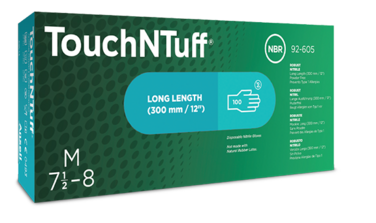 GANT NITRILE VERT TOUCHNTUFF® 92-605 MANCHETTE LONGUE TAILLE M X1000