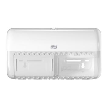 DISTRIBUTEUR DE PAPIER TOILETTE PETIT ROULEAU DOUBLE TORK® T4 BLANC