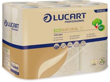 PAPIER TOILETTE PETIT ROULEAU ECONATURAL HAVANE 200 FORMATS 2 PLIS ECOLABEL X96