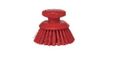 BROSSE ALIMENTAIRE RONDE SOLEIL DIAM 11CM FIBRE DURE ROUGE