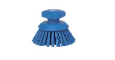 BROSSE ALIMENTAIRE RONDE SOLEIL DIAM 11CM FIBRE DURE BLEU