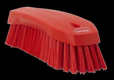 BROSSE A MAIN ALIMENTAIRE 20CM FIBRE DURE ROUGE