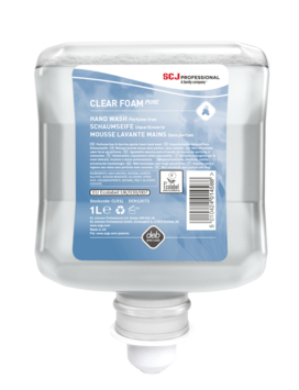 SAVON MOUSSE MAINS CORPS & CHEVEUX CLEAR FOAM PURE CARTOUCHE 1L X6