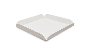 SUPPORT CARTON RAINÉ 17X17CM BLANC X250