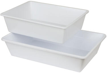 BAC RECTANGULAIRE CREUX PEHD 40X30X10 CM