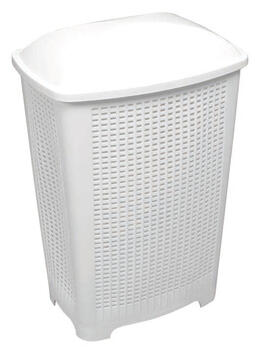 COFFRE À LINGE AVEC COUVERCLE BLANC 42.5X27X64.5 CM
