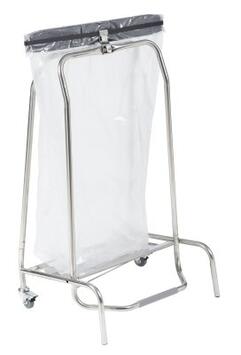 SUPPORT SAC A CLAPET HERMIX 110L 2 ROUES INOX