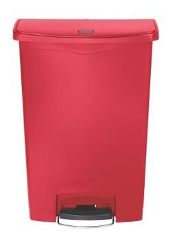 POUBELLE A PEDALE SLIM JIM STEP ON 90L MODELE LARGE RESINE ROUGE