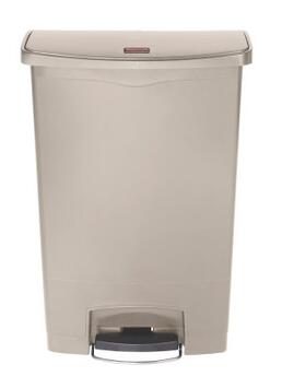 POUBELLE A PEDALE SLIM JIM STEP ON 90L MODELE LARGE RESINE BEIGE