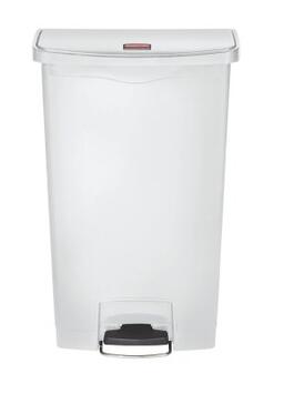POUBELLE A PEDALE SLIM JIM STEP ON 68L MODELE LARGE RESINE BLANC