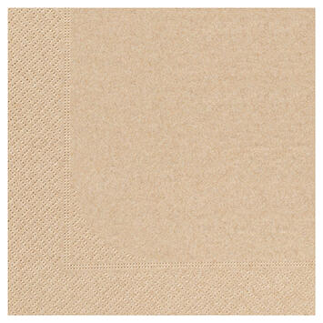 SERVIETTE 33X33CM OUATE 2 PLIS KRAFT X1200