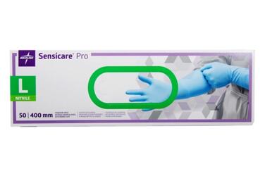 GANT NITRILE BLEU NON POUDRÉ SENSICARE® PRO TAILLE L BOÎTE X50