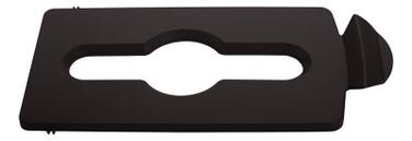 COUVERCLE POUR DECHETS RECYCLABLES NOIR POUR POUBELLE SLIM JIM
