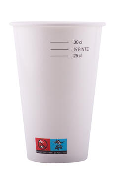 GOBELET CARTON 33CL BLANC X2000
