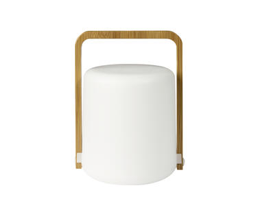 LANTERNE POUR LED 148X108MM BAMBOU BLANC SATINE X4