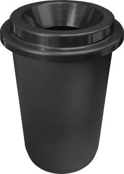 POUBELLE AVEC OUVERTURE DONUTS 50L NOIR