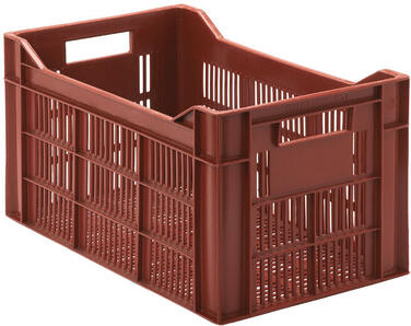 BAC GERBABLE PEHD BRIQUE 500X300 HAUTEUR 26.5 CM 30 L