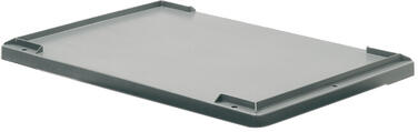 COUVERCLE POUR BACS GERBABLES PLEINS OU AJOURÉS GRIS 600X400