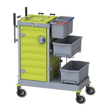 CHARIOT DE LAVAGE ULTRA COMPACT AVEC PORTE