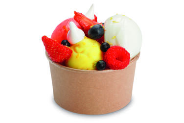 POT À DESSERT GLACE CARTON 250ML MARRON X1000