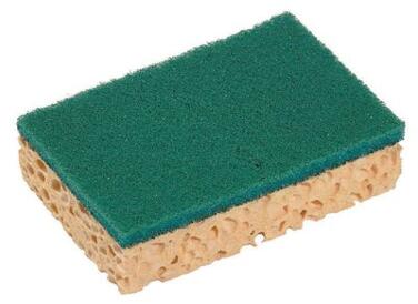 EPONGE 11X7X2.2CM SPONTEC BASIC ABRASIF JAUNE/VERT SCT/10