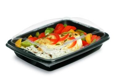 BOÎTE PLASTIQUE POLYPROPYLÈNE NOIRE 750ML AVEC COUVERCLE X360