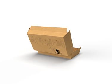 BOÎTE À KEBAB CARTON 22,5X12X7,5CM MARRON X125