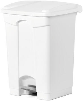 POUBELLE A PEDALE 45L BLANC