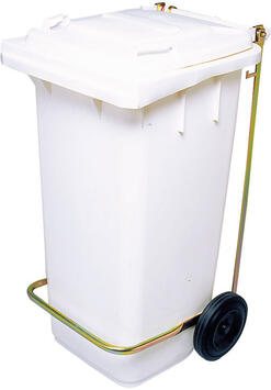 CONTENEUR 120L 2 ROUES BLANC