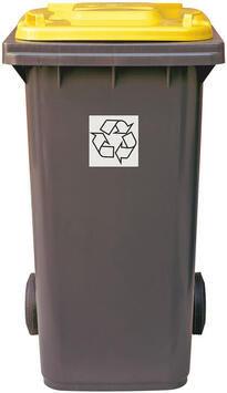 CONTENEUR 120L 2 ROUES GRIS / JAUNE
