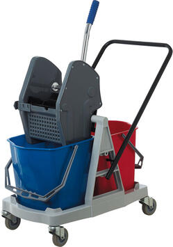 CHARIOT DE LAVAGE DOUBLE SEAUX 2X18L