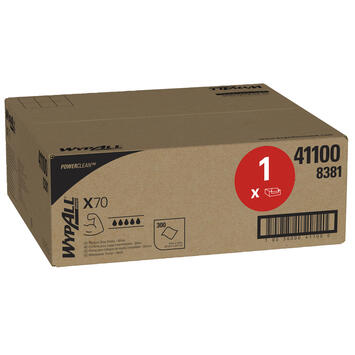 LAVETTE NON TISSEE USAGE COURT WYPALL X70 BLANC X300 FORMATS 37.5X42CM