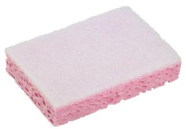 EPONGE 13X8.4CM SPONTEX 31 ABRASIF BLANC/ROSE X10