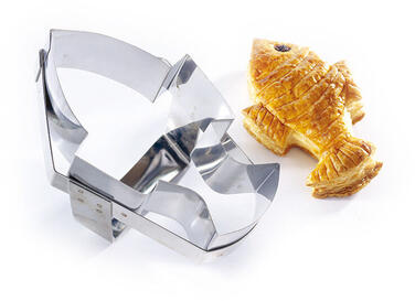 DÉCOUPOIR POISSON INOX AVEC POIGNÉE 16.5X9.5 CM