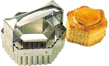 DÉCOUPOIR HEXAGONAL DOUBLE INOX 9 CM